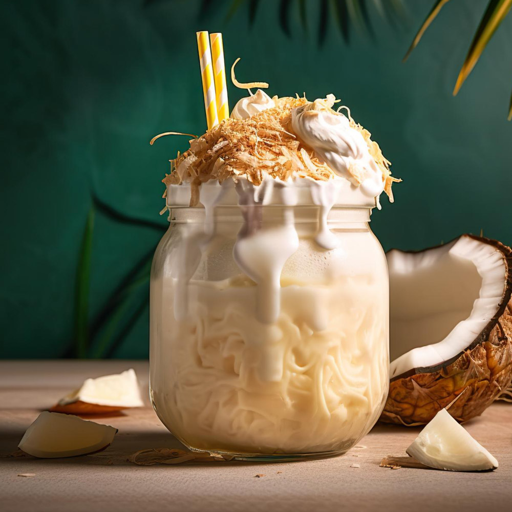 Coconut and banana smoothie Coconut and banana smoothie